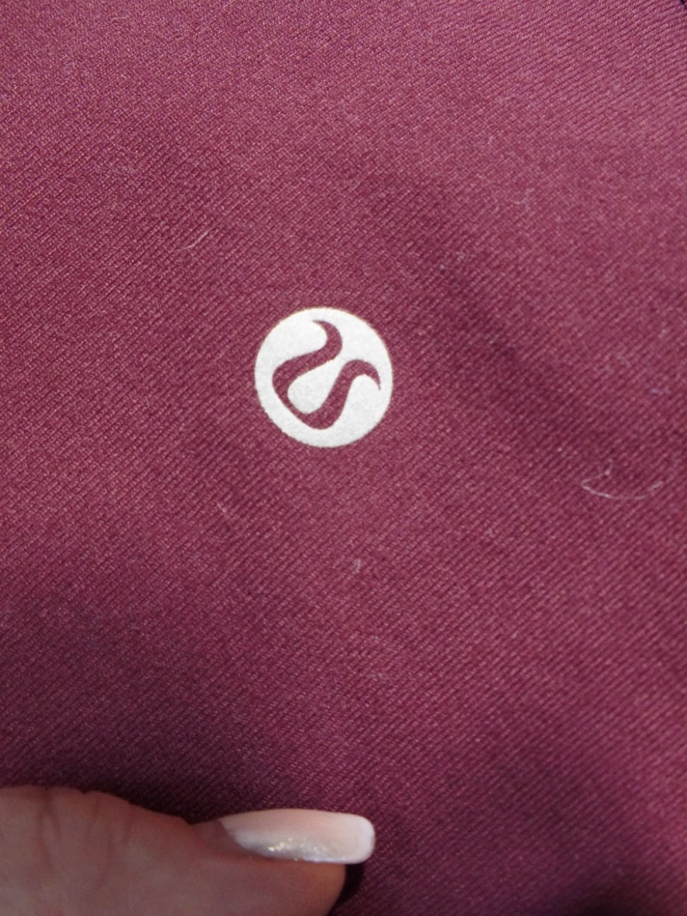 Lululemon Deep Burgundy Performance Leggings Size 10 - Picture 6 of 8